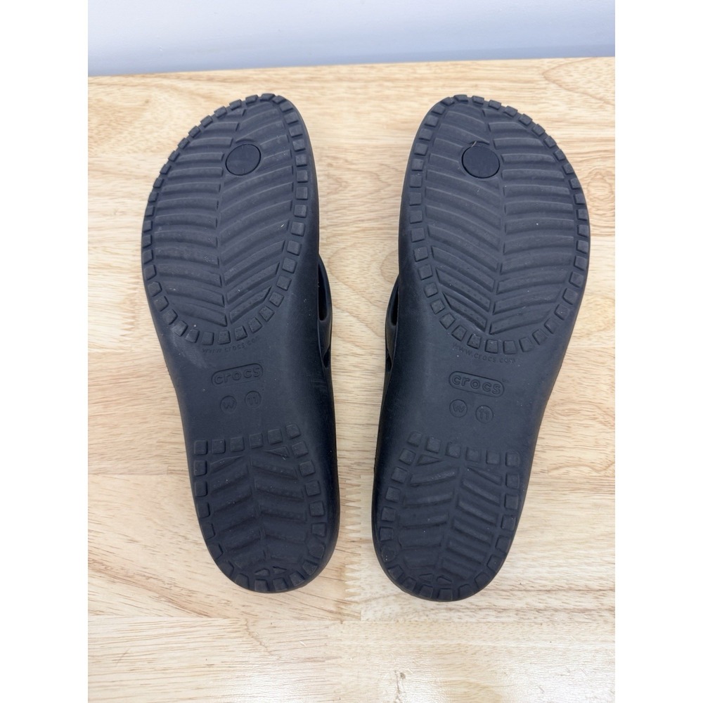 Crocs Iconic Comfort Kadee II Sandals Womens Size 11 Flip Flops Black Beach #43 - Picture 6 of 6